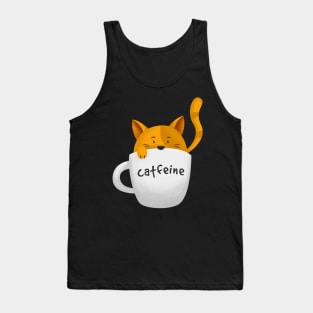 Catfeine, cat in coffee mug Tank Top